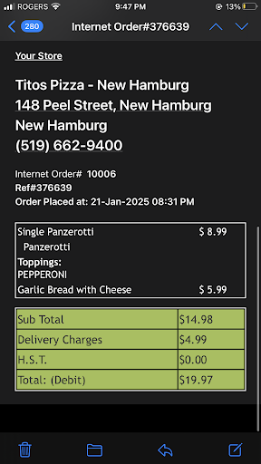 Photo of Tito's Pizza and Wings - 148 Peel St, New Hamburg, ON N3A 1E7